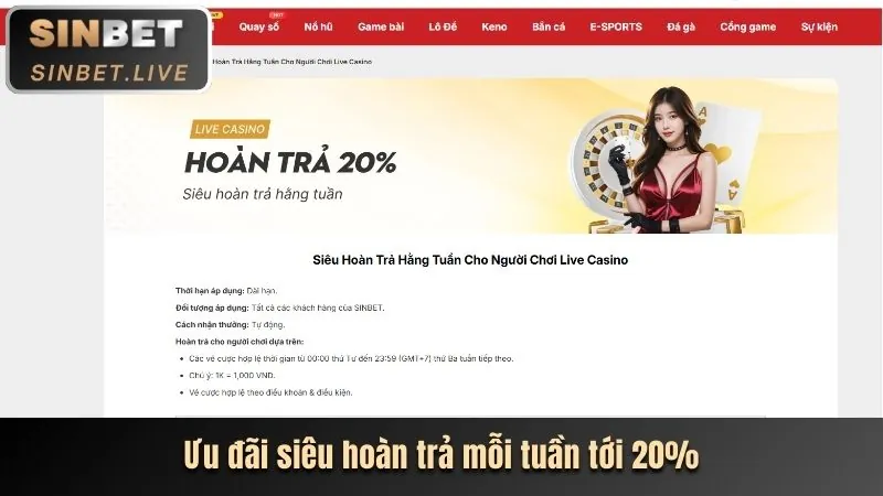 Giới thiệu game casino mới tại 12bet login
